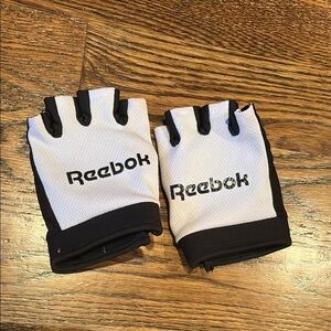 Reebok Black and White Workout Gloves